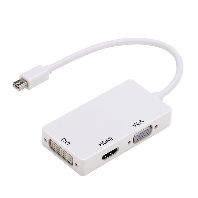 Mini Dp to Hdmi+Vga+Dvi Three-In-One High-Definition Video Adapter Cable Thunderbolt Port Adapter