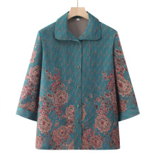 中老年人女夏装奶奶春夏款衬衫老人衣服老太太夏季上衣70岁60妈妈