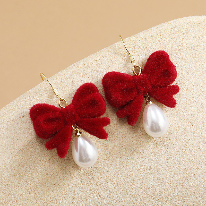 Fashionable trend elegant cute design pendant with bow pearl