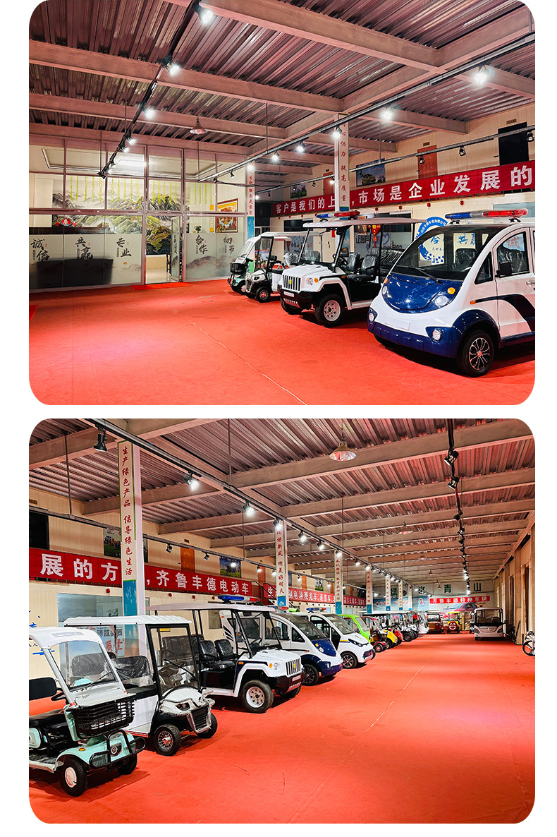 Electric Golf Cart, Tourist Attraction Four-Wheel Sightseeing Vehicle, Factory Direct Sales, Foreign Trade Export, 4-Seater, Cross-Border