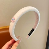 розовый波点小熊标海绵发箍