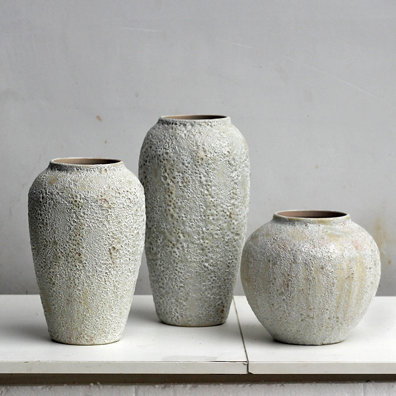 Modern Simple Living Room Can Be Hydroponic Pottery Dried Flowers Ceramic Flower Arrangement Vase Scandinavian ins Ornaments Retro Stoneware Pot Modern Simple Living Room Can Be Hydroponic Pottery Dried Flowers Ceramic Flower Arrangement Vase Scandinavian ins Ornaments Retro Stoneware Pot