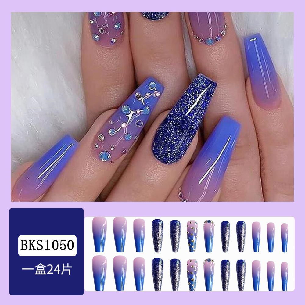 Plastic Material Fashion Geometric Plastic Wear Manicure 24 Pieces