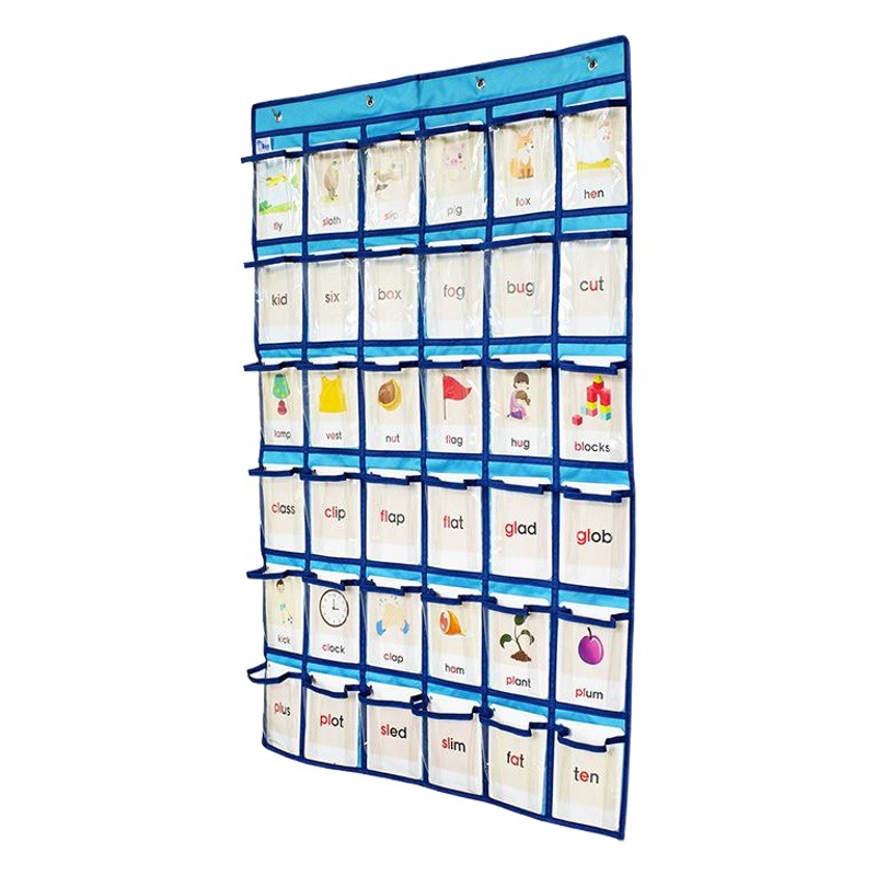 36-rejilla de joyería transparente bolsa colgante bolsa de almacenamiento bolsa colgante teléfono móvil bolsa colgante detrás de la puerta armario colgante de pared bolsa de organización de la tarjeta de los niños