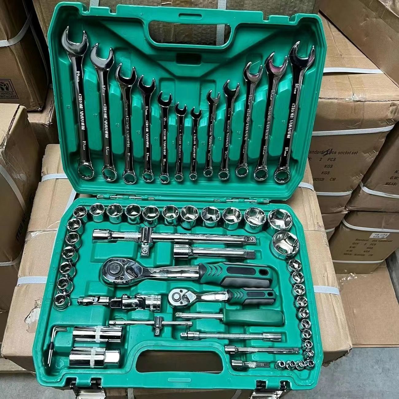 216 conjuntos de herramientas de reparación de automóviles reparación de automóviles llave de manguito conjunto trinquete combinación de llave rápida