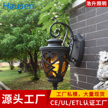 美式户外壁灯室外防水防雨壁灯工程墙灯玻璃墙灯走廊门压铸铝材灯