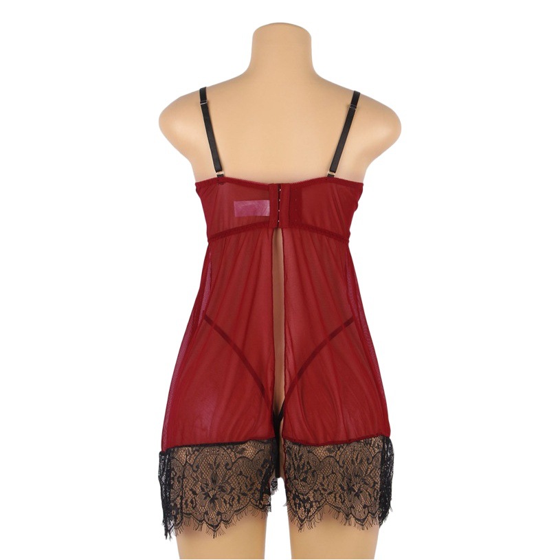 Comercio exterior de Europa y América más tamaño sexy lencería sexy backless encaje Correa camisón Amazon al por mayor R81038