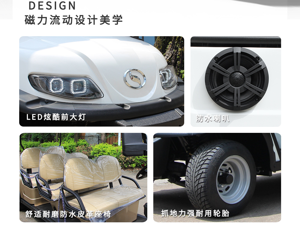 Export 8-Seater Golf Cart Resort Vehicle Electric Golf Cart Low-Speed Shuttle Vehicle Manufacturer Scenic Area Transportation 6-Seater Vehicle