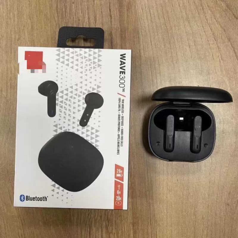 Cross-Border New Model Wave300 Wireless Bluetooth Earphones, Dual-Ear Semi-In-Ear Music and Sports Earphones W300