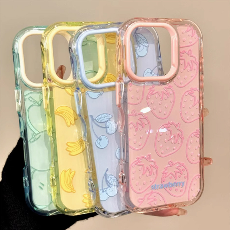 Dopamine Phone Case Niche High-End Style with Lanyard Suitable for Apple Huawei Imd Cute Cartoon Full Cover for Girls