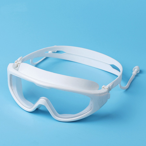 New adult men's and women's large-frame swimming goggles one-piece earplugs sealed waterproof and anti-fog high-definition swimming goggles and diving goggles wholesale