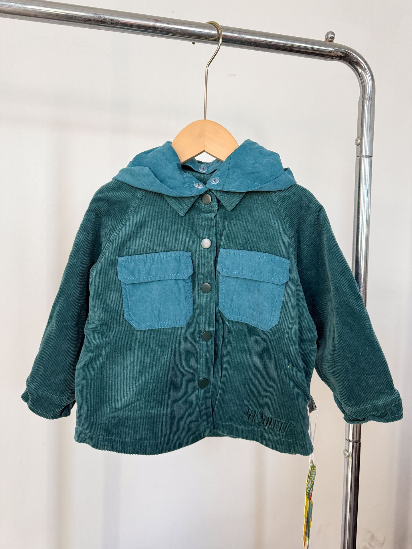 1505 chaqueta verde de lana de lana 90 yardas