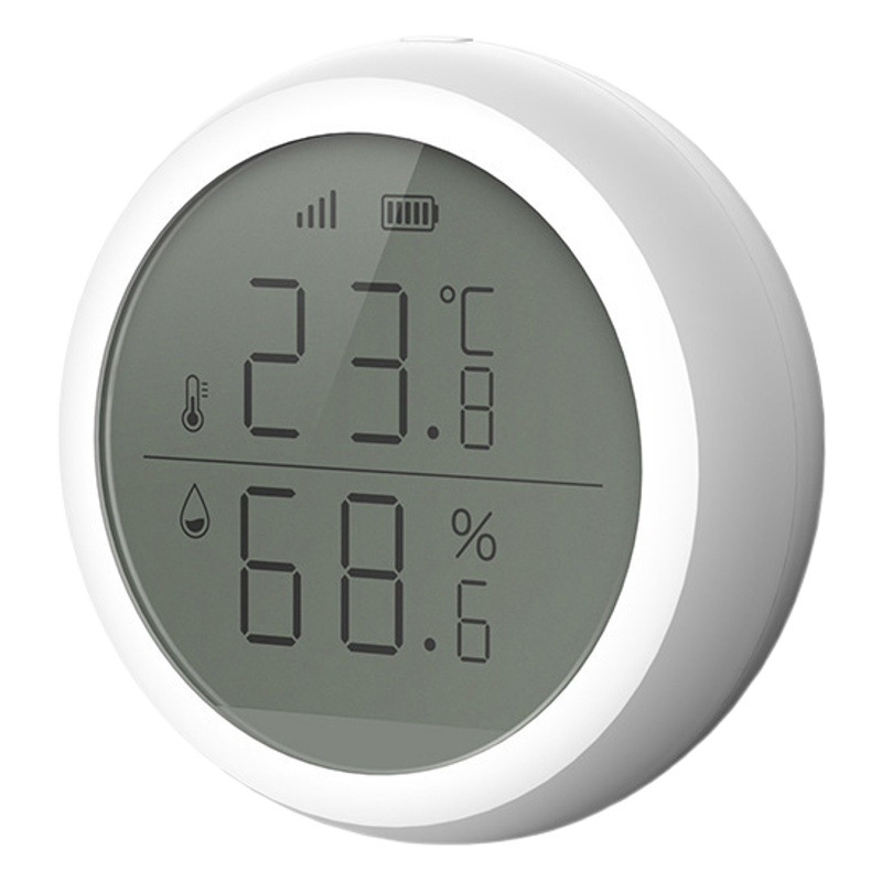 Venta caliente transfronteriza graffiti inteligente Zigbee temperatura y sensor de humedad tuya inteligente hogar temperatura y detector de humedad