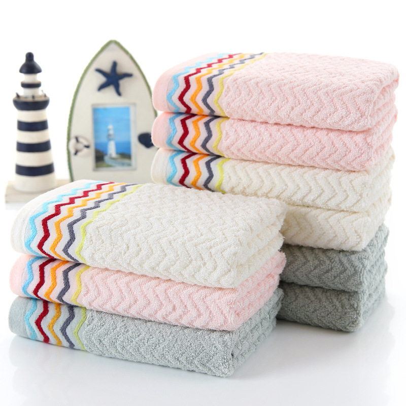 厂家直生产提花加厚吸水竹纤维毛巾可定制亲肤透气礼品竹纤维毛巾