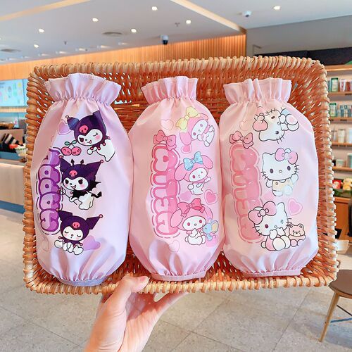 Kurumi Children's Waterproof and Stain-Resistant Arm Sleeves for Babies, Suitable for Both Boys and Girls, Cute Cartoon Style Arm Sleeves for Autumn and Winter
