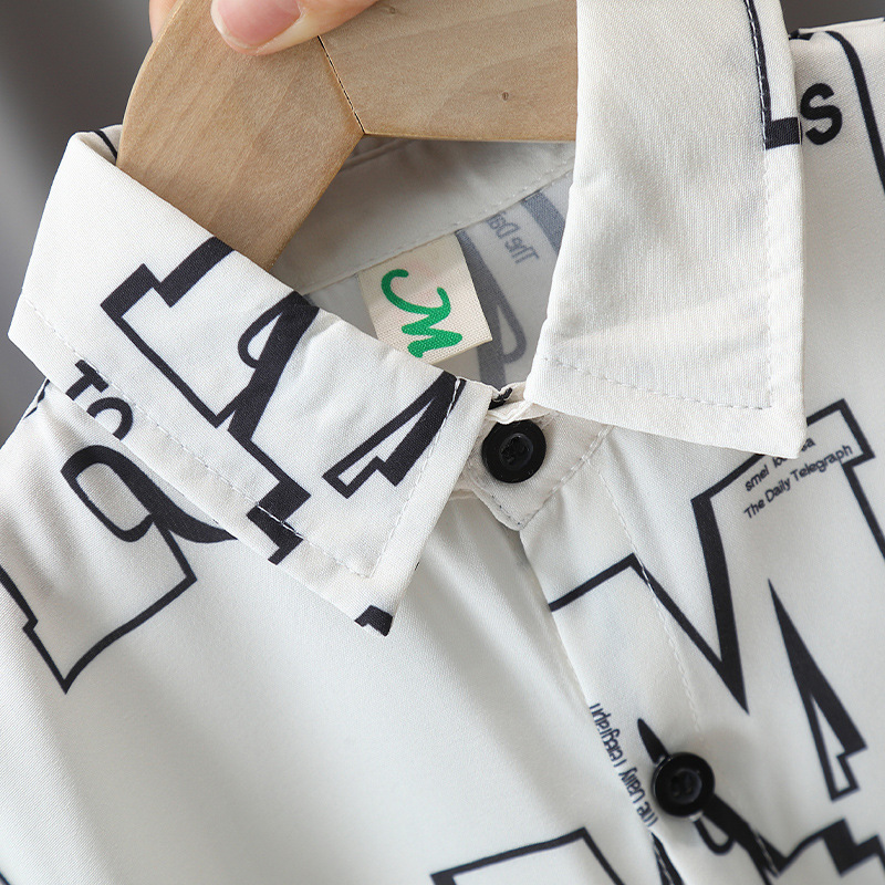 5305 Traje de verano para niños 2024 Camisa de manga corta para niños guapos de nuevo estilo Traje de dos piezas rojo para bebés de moda