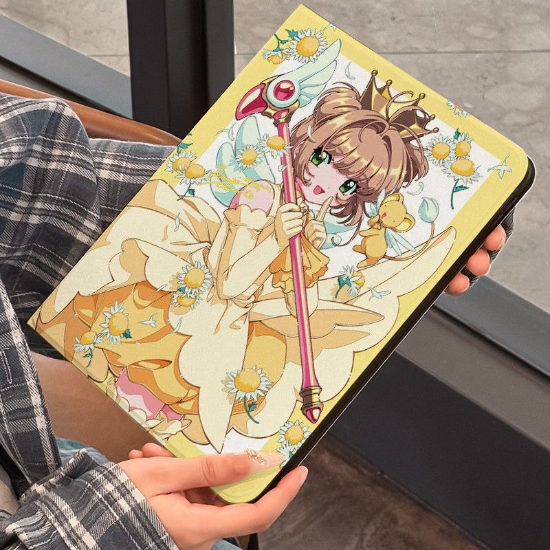 Magic Girl Sakura Ipad10/11 Generation Tablet Protective Case Air4/5 Book-Style Pro12.9/ 13inch Magic Girl Sakura Ipad10/11 Generation Tablet Protective Case Air4/5 Book-Style Pro12.9/ 13inch