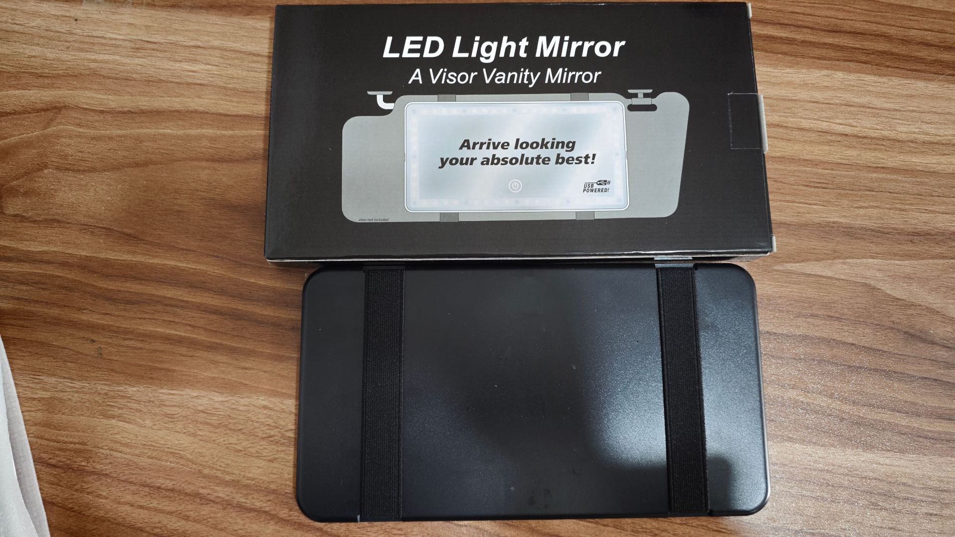 Sun visor rearview mirror, Other Visor LED Adjustable - black-no-light