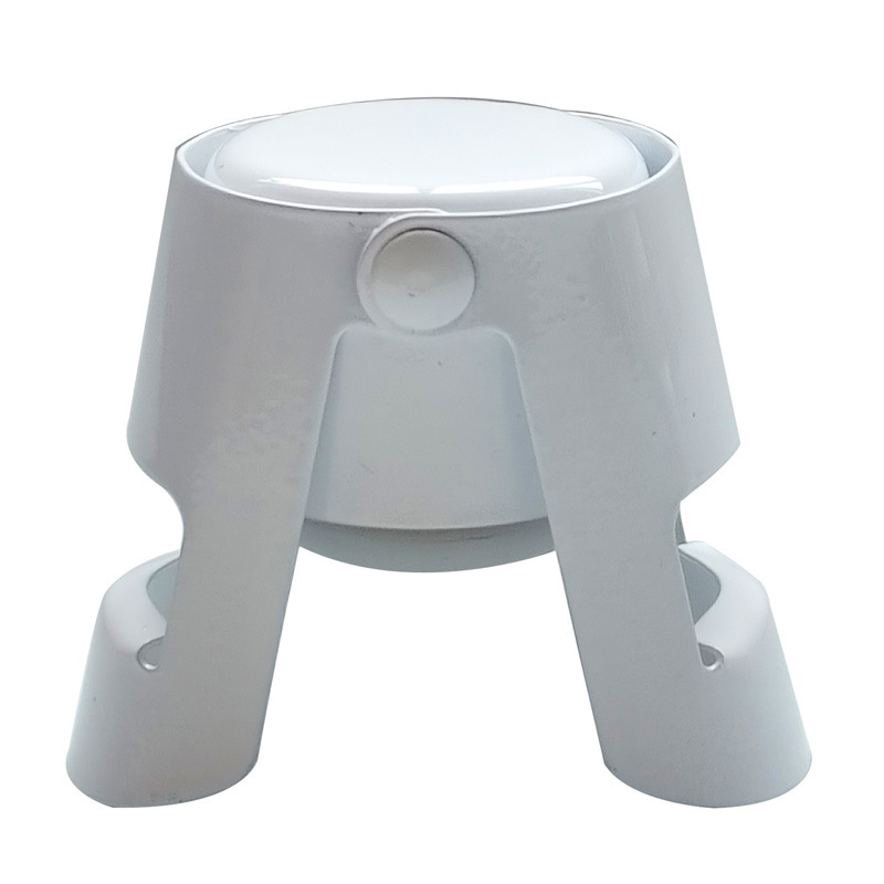 스프레이 페인팅된 흰색 스테인리스 스틸 샴페인 스토퍼 - 짧은 캡