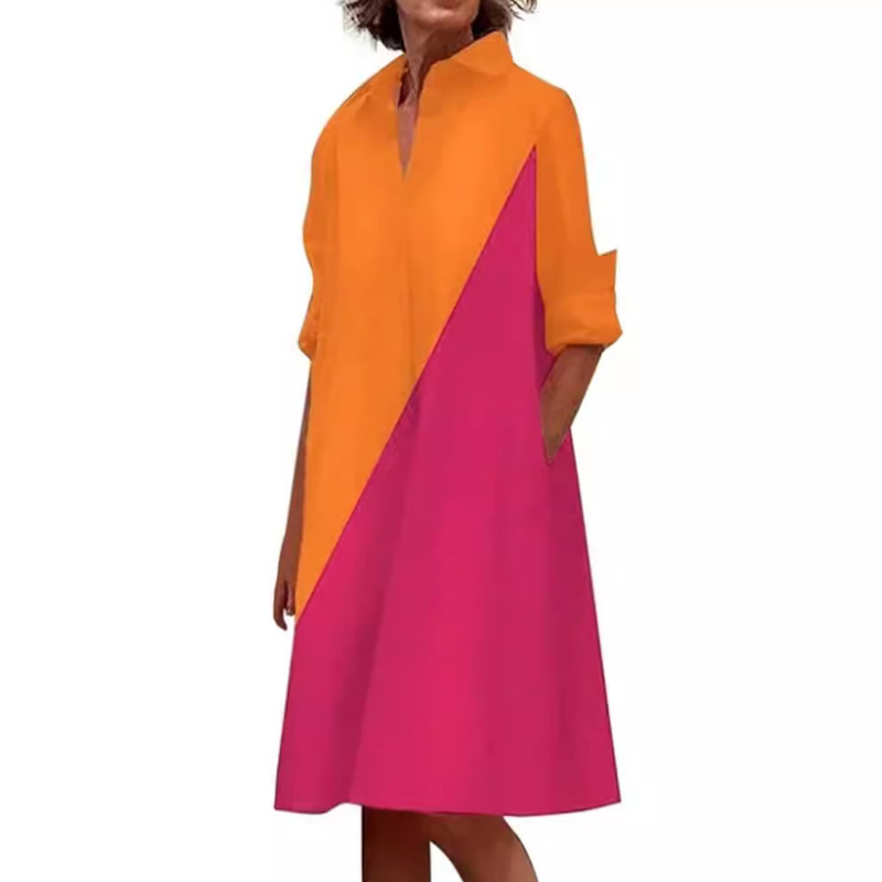 3D Printed Shirt Amazon European and American Cross-Border New Fashion Elegant Polka Dot 3D Printed Shirt Collar Long Sleeve Mid-Length