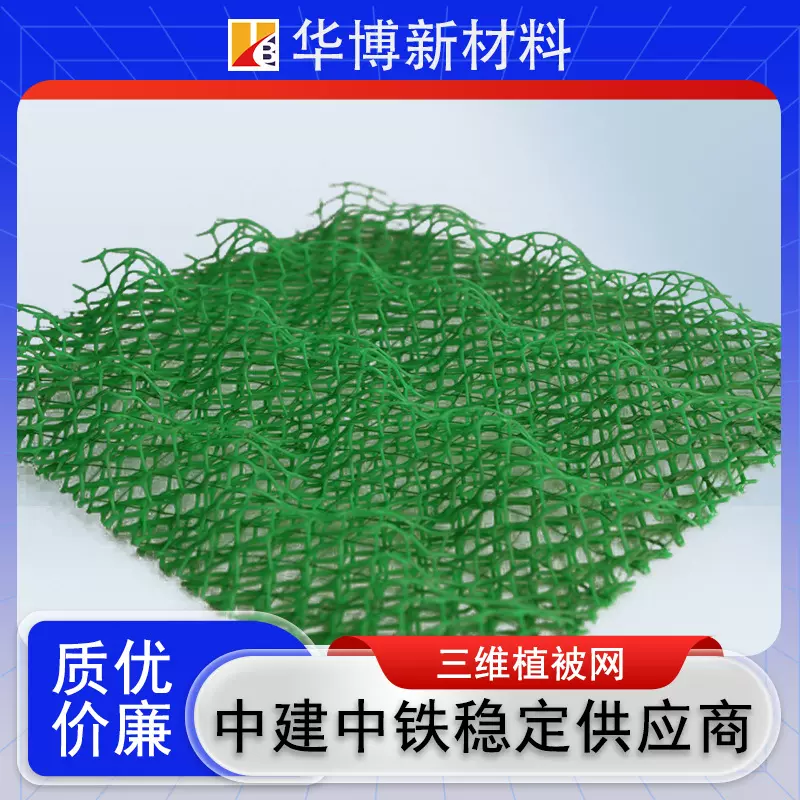 定制聚乙烯材质三维植被网绿化植草喷薄草籽边坡防护三维植草网