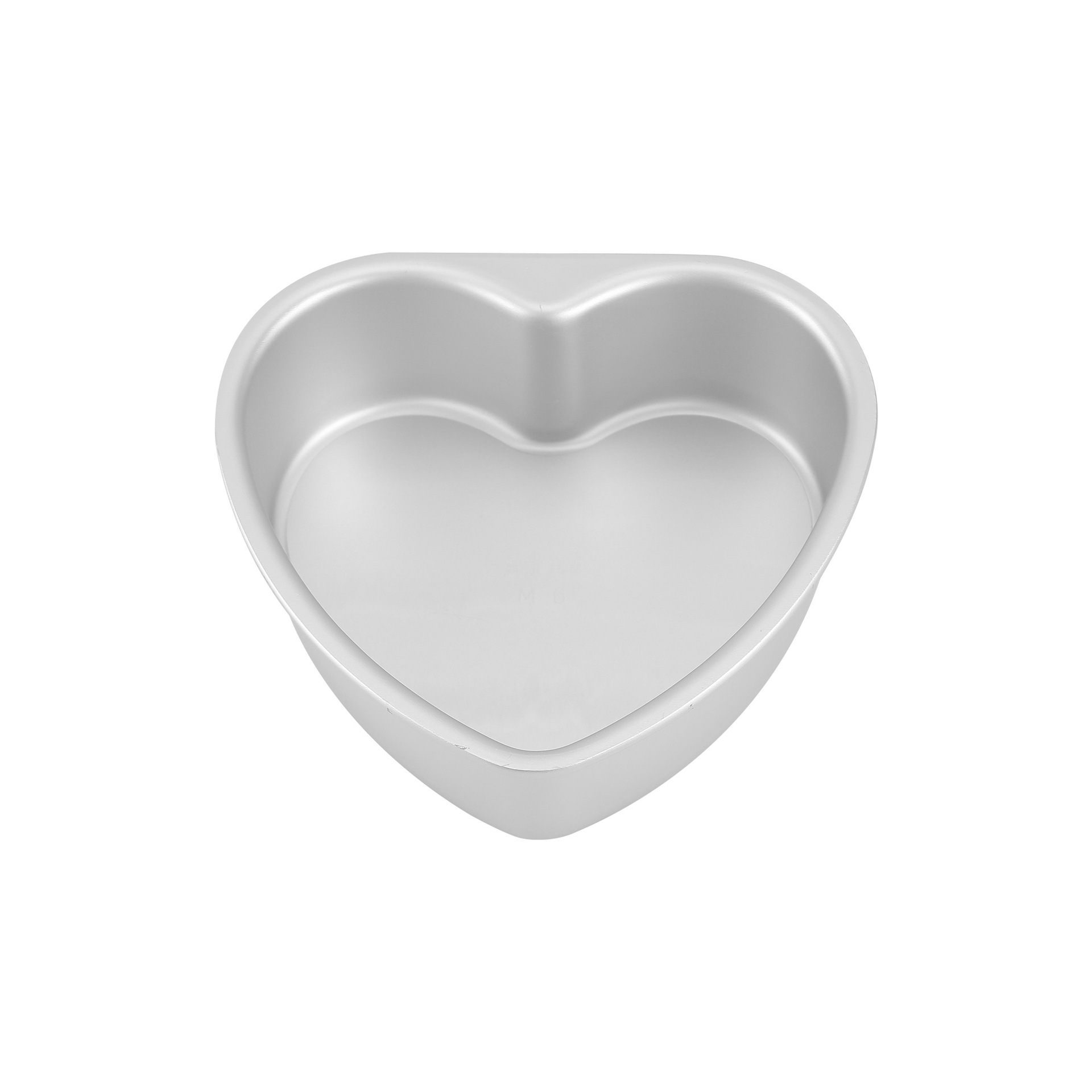Molde para pastel en forma de corazón de aleación de aluminio engrosado y anodizado, de 3 a 10 pulgadas, antiadherente, con base extraíble, herramienta para hornear chiffon, apto para horno.