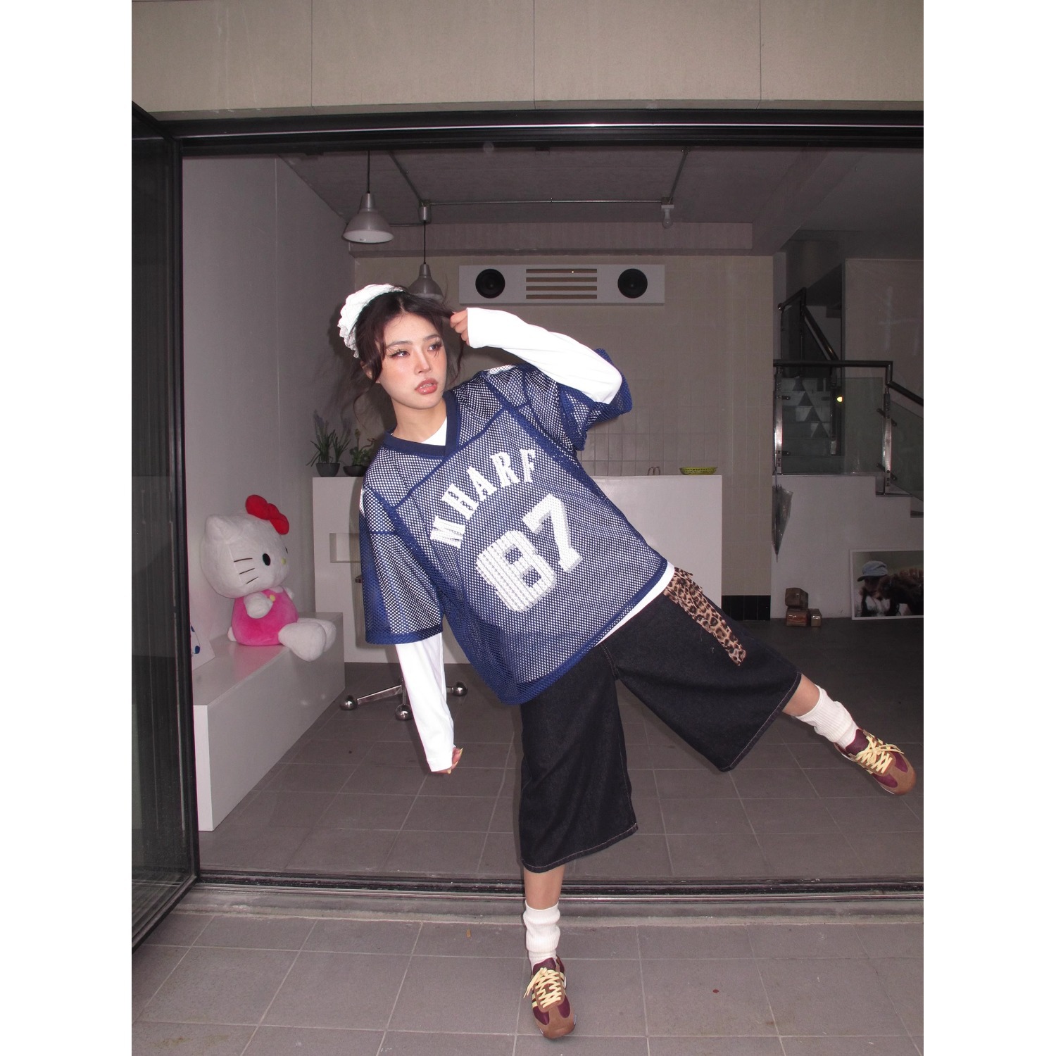 Mesh Jersey American Street Style Printed Short Sleeve T-Shirt For Men And Women Summer_viptrois.com