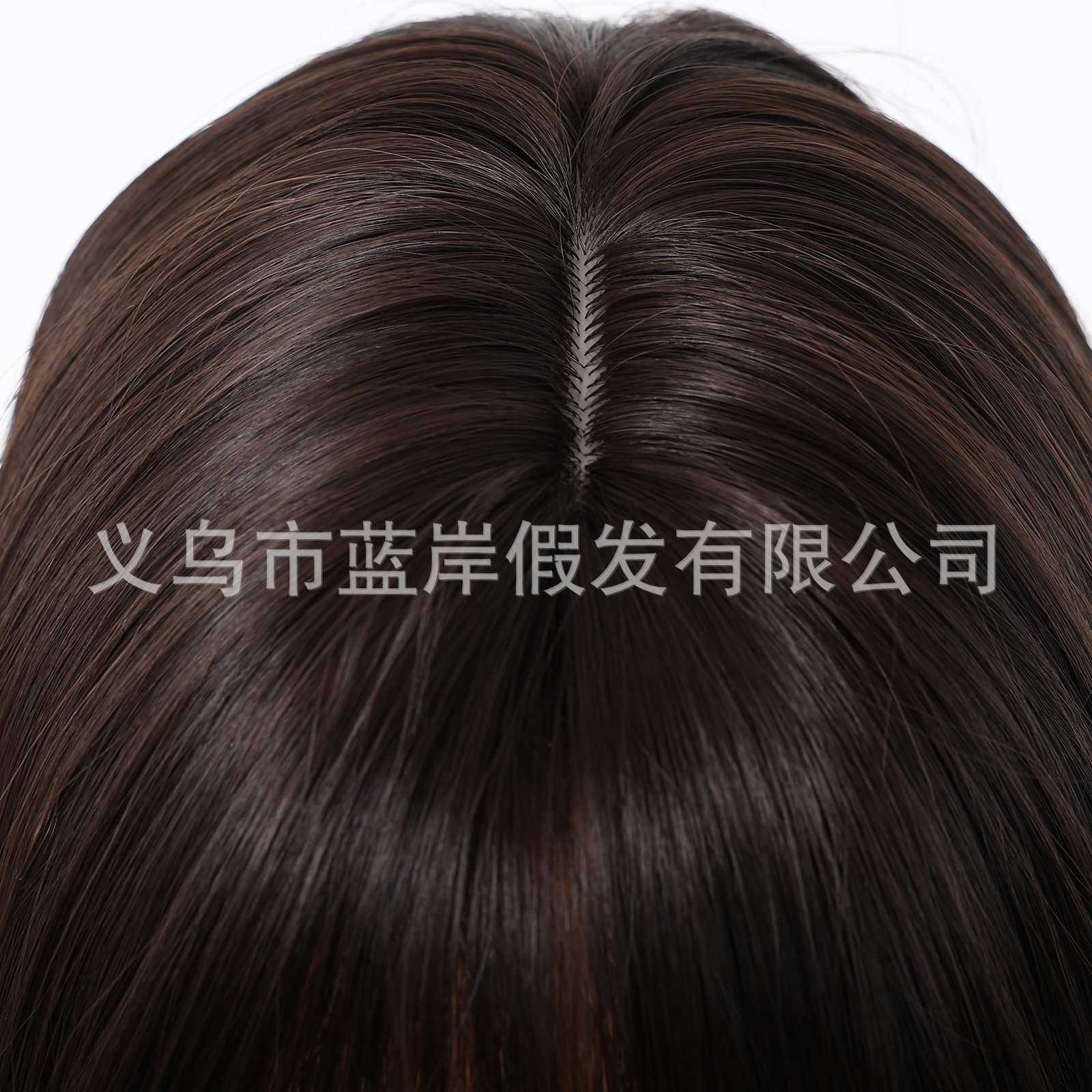 Nuevas pelucas transfronterizas, flequillo de aire, nivel de atmósfera, negro, marrón, cabello largo y liso, cubierta de fibra química, punto de fábrica