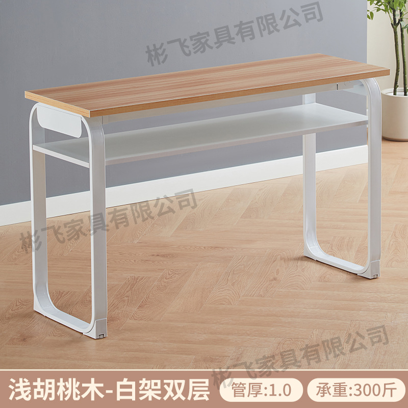 Mesa de capacitación de instituciones educativas de doble capa clase de tutoría para estudiantes de primaria y secundaria combinación de mesa y silla sala de conferencias para dos personas