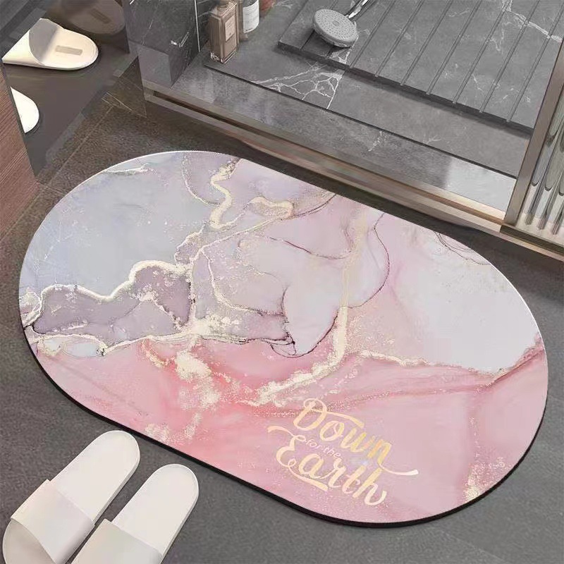 Alfombrilla de baño de tierra de diatomeas antideslizante para dropshipping transfronterizo Temu, alfombrilla de suelo para baño, alfombrilla de inodoro absorbente de agua de secado rápido, alfombrilla para puerta.
