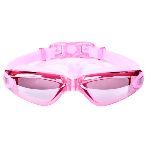 New style swimming goggles, one-piece earplugs, high-definition waterproof and anti-fog, large-frame electroplated swimming goggles for men and women, goggles and swimming goggles