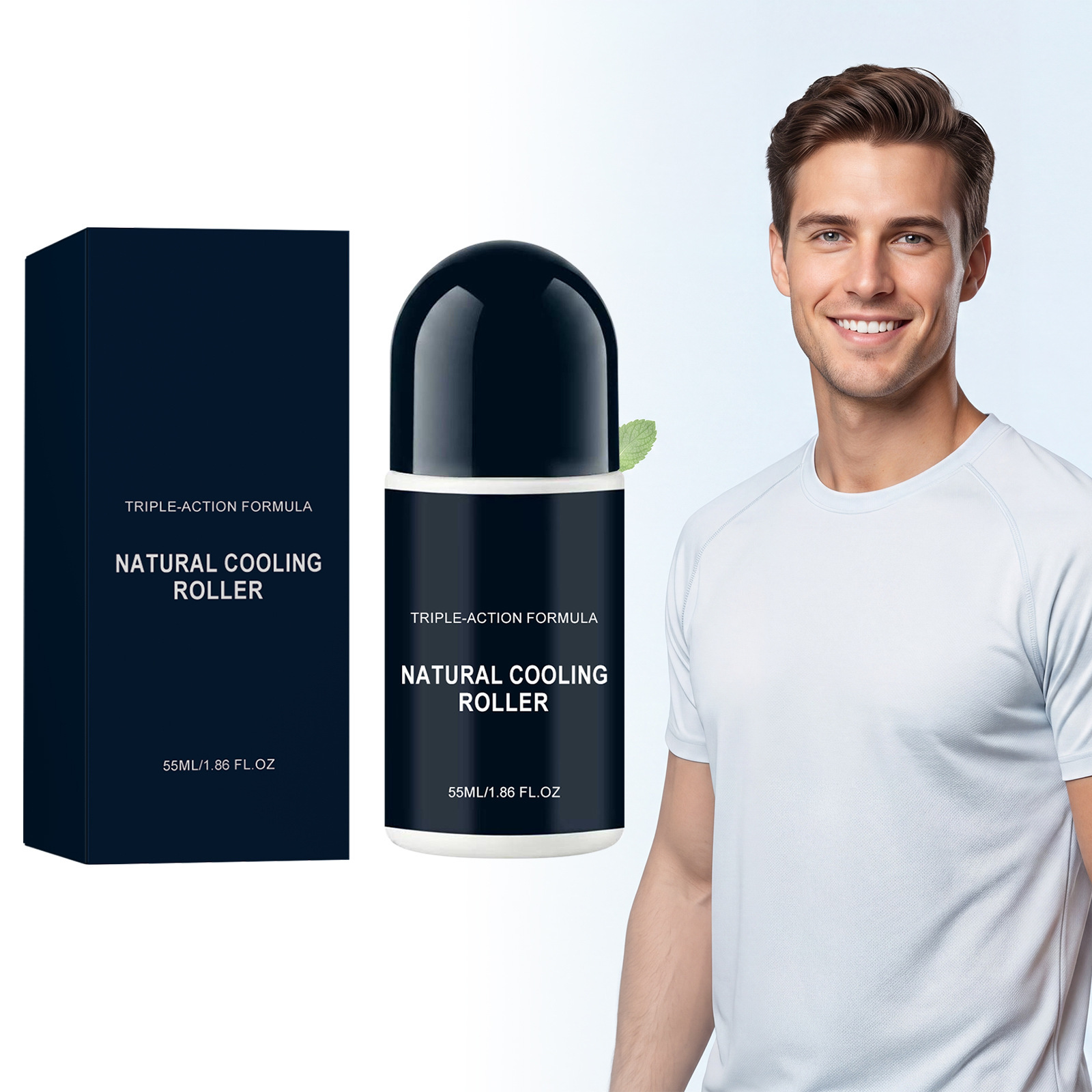 Summer Cooling Roll-On Liquid: Outdoor Heat-Relief and Cooling Magic, Portable Body Refreshing and Comfortable Non-Sticky Roll-On