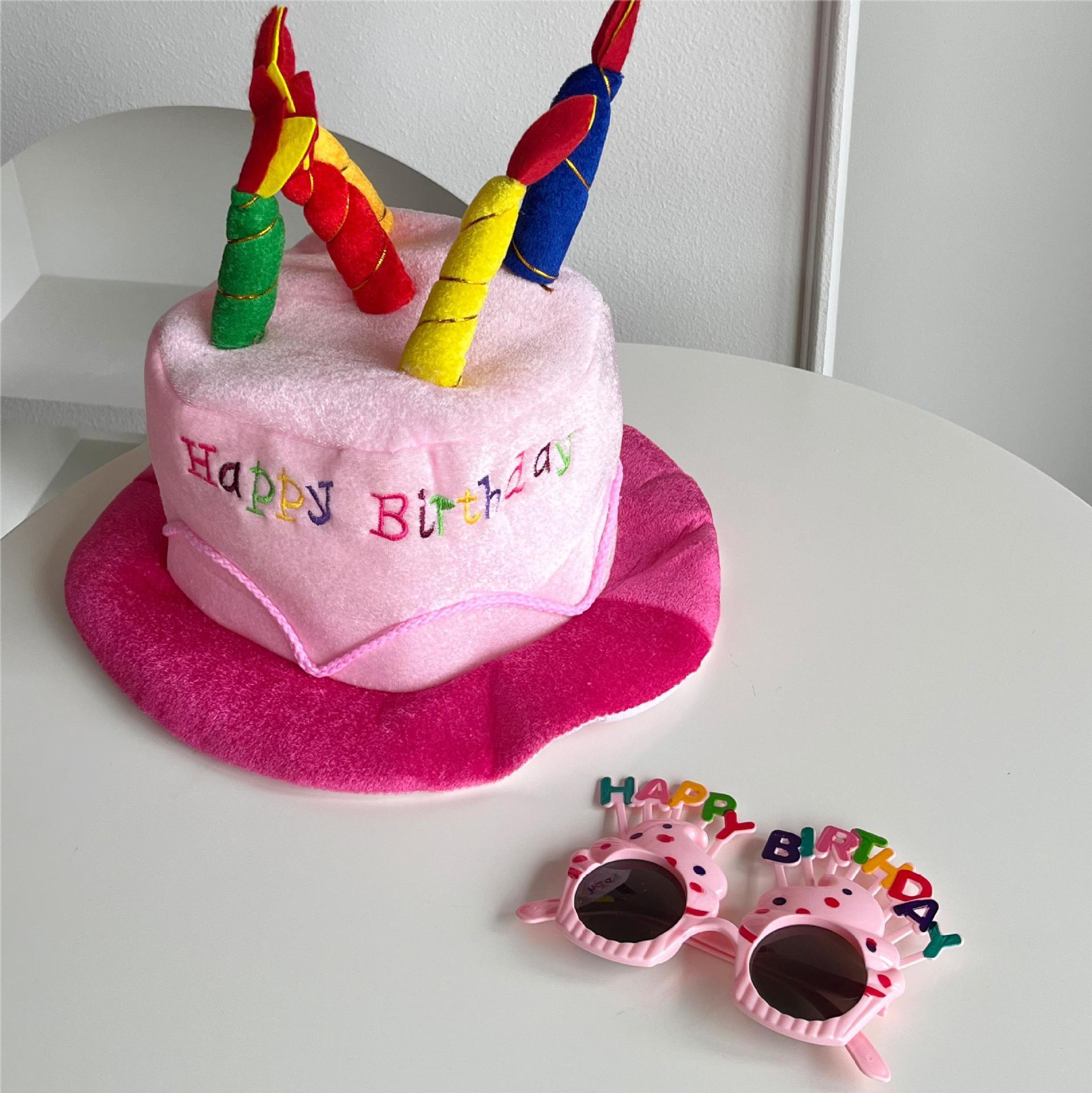 Sombrero de Pastel de Cumpleaños para Adultos de Tela para Fiesta