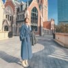 Hepburn woolen coat 2021 winter New products Korean Edition temperament Easy Haze have more cash than can be accounted for Overknee Fur coat