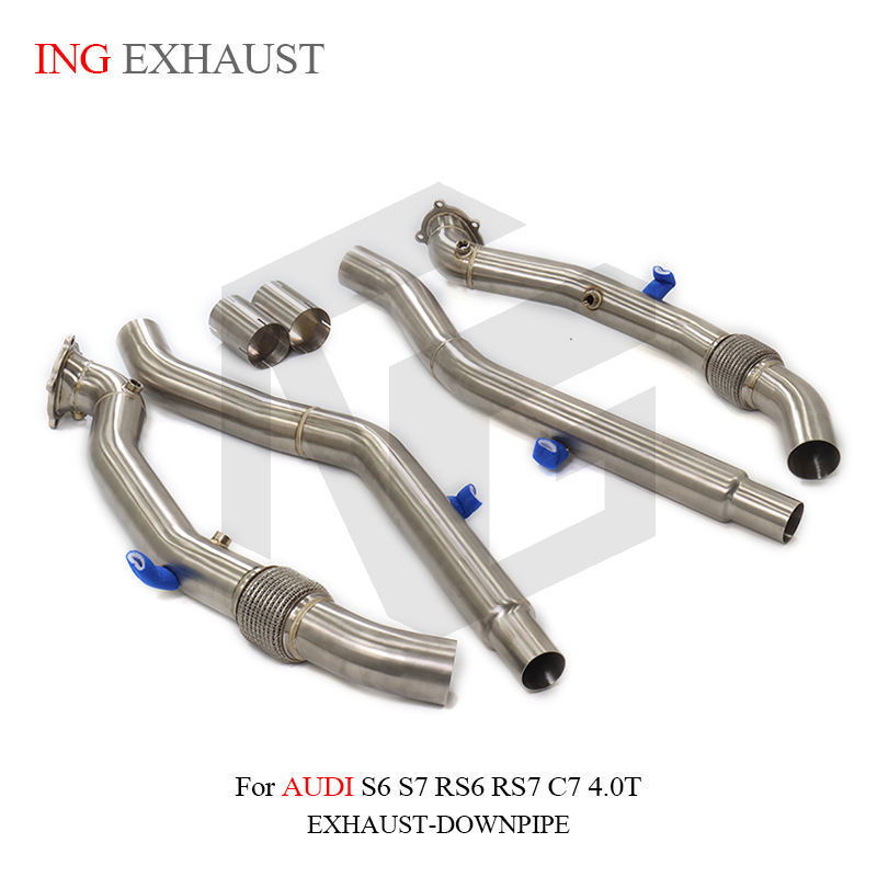 Suitable for Audi S6 S7 RS6 RS7 C7 4.0T stainless steel exhaust downpipe resonator pipe