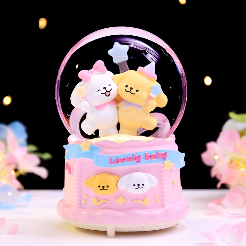 卡通水晶球发光小夜灯星空情书家居桌面摆件儿童生日礼物小礼品|undefined