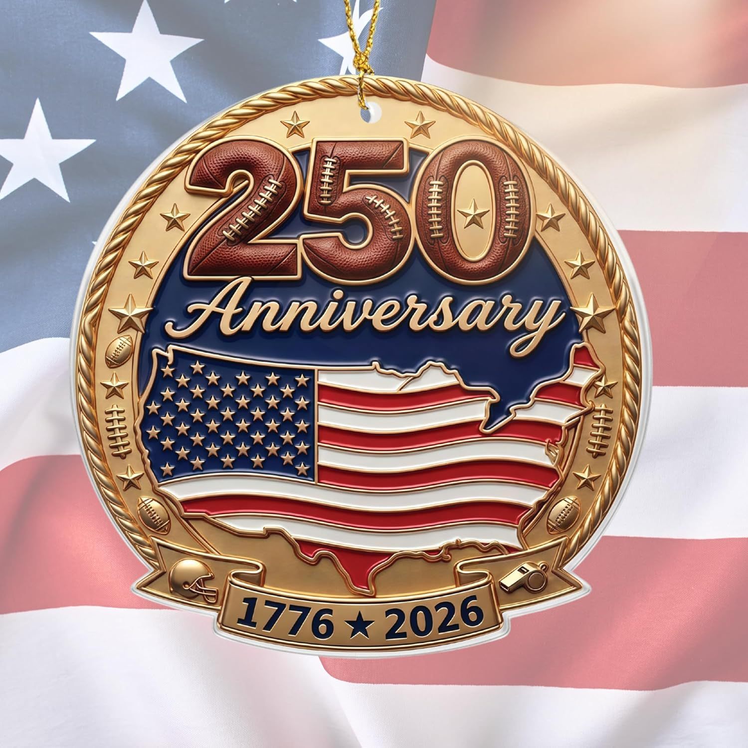 Decoración del 250 aniversario de la fundación de los Estados Unidos - Decoración del árbol de Navidad del Día de la Independencia de la Estatua de la Libertad 2D plana