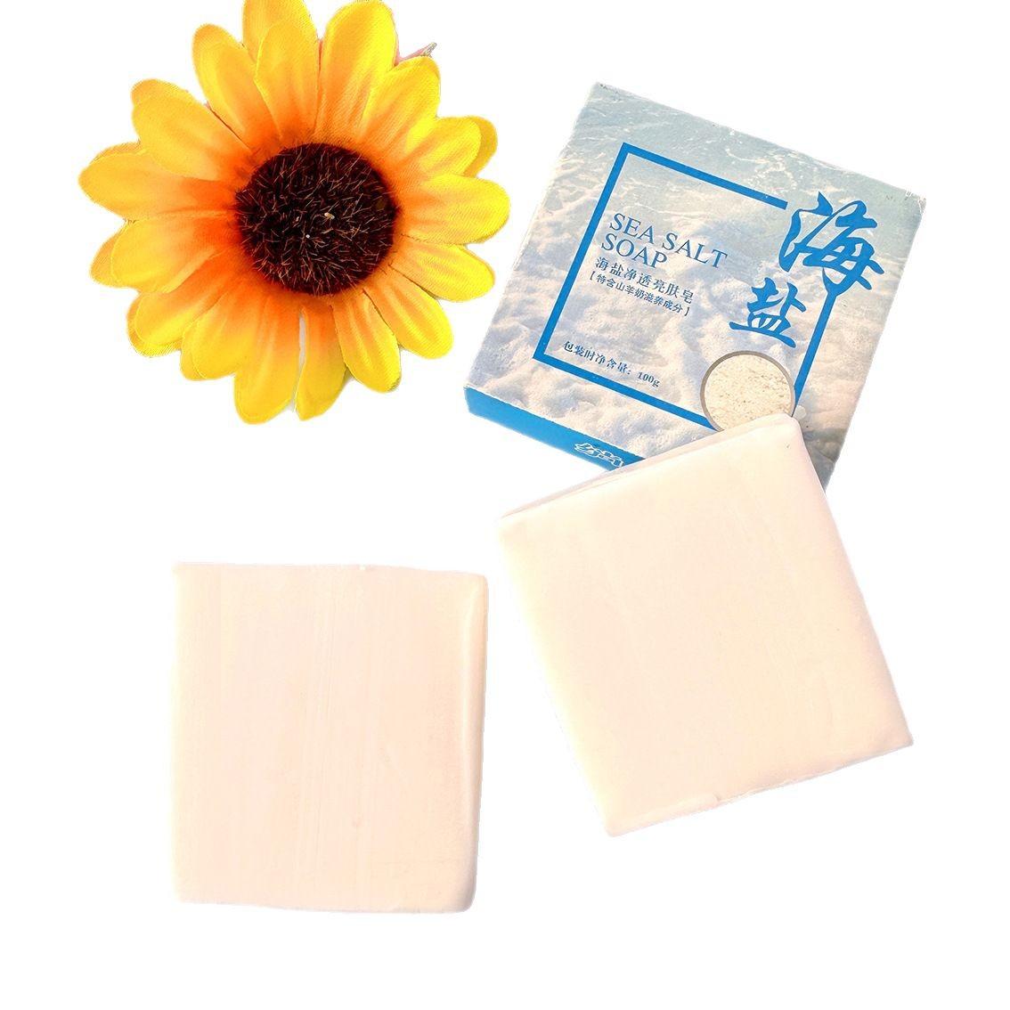 Goat Milk Square Milk-Flavored Sea Salt Soap for Adults Daily Use Handmade Bath Soap Genuine Soap Wholesale from Manufacturer