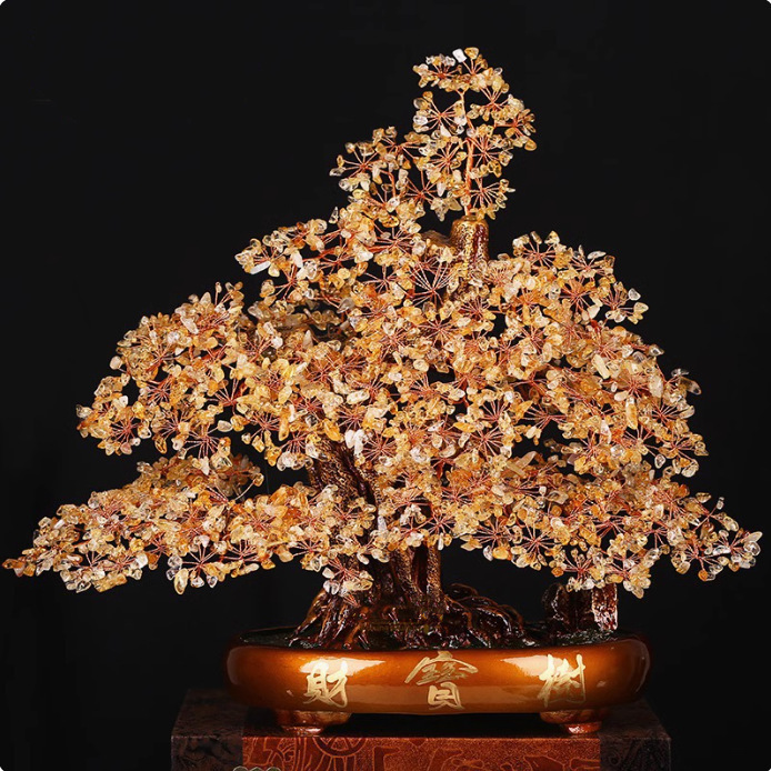 Natural Citrine Fortune Tree Citrine Fortune Tree Home Living Room Ornaments Entrance Shop Opening Gifts