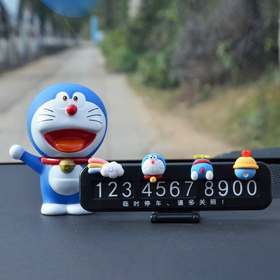 interior accessory car decoration temporary – Nömrəli dayanma kartı - black-folding-card-smiling-cloud-dora-standing-dora