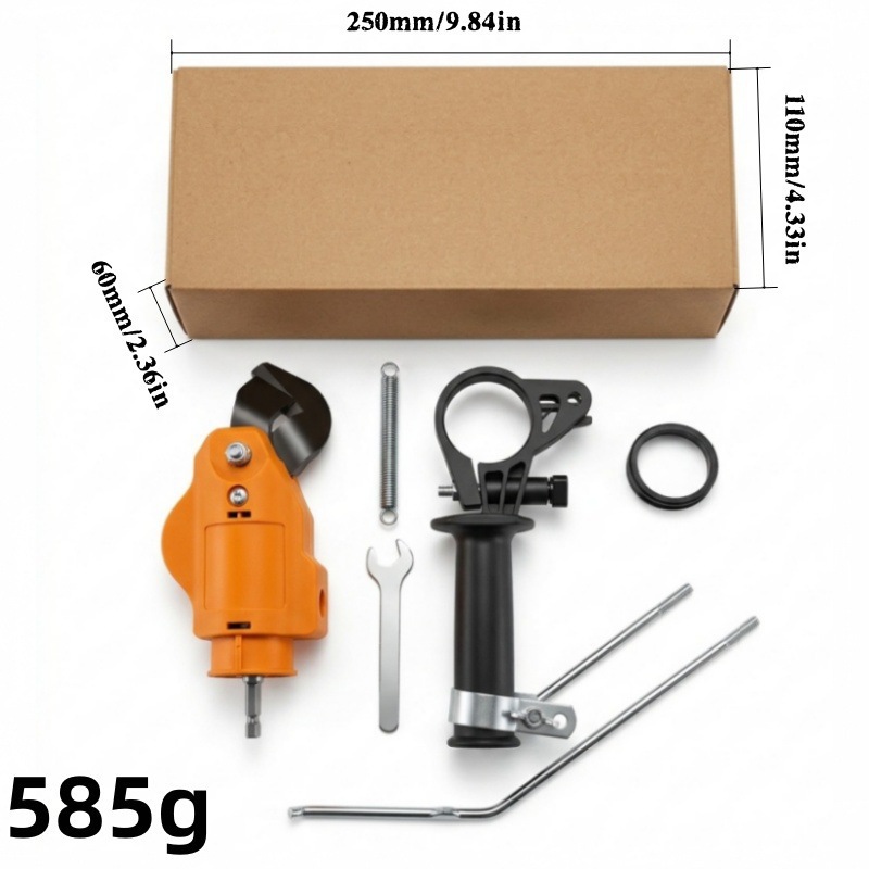 Electric drill converted to shears orange