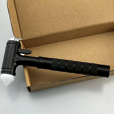 Car Safety Belt Hammer, Metal Multi-Functional Window Breaker, Car Underwater Life-Saving Escape Hammer, Tungsten Steel (Qəza çəkici) - km-48-black