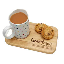跨境新品实木早餐板木质咖啡托盘饼干食品木制桌面收纳摆件木盘