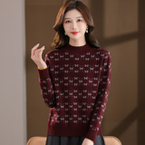 原版正品秋冬新款半高领羊毛打底衫纯色百搭宽松毛衣女套头加厚潮，女装针织衫/毛衣，妃慕昵服饰