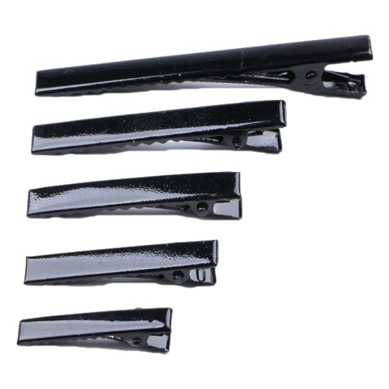 Hecho a mano accesorios para el cabello DIY accesorios de tocado Cabeza Cuadrada clip casero arco negro horquilla tarjeta duckbill clip