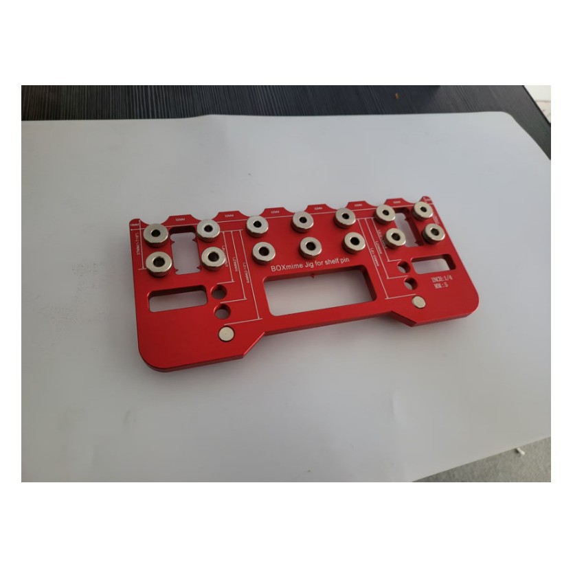 0.25英寸货架销钉夹具，铝合金货架销钻孔夹具，木制橱柜钻孔模板