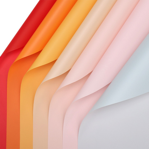 Wholesale flower shop floral materials morning mist soft light thickened flower wrapping paper waterproof matte bouquet wrapping paper Korean plain paper