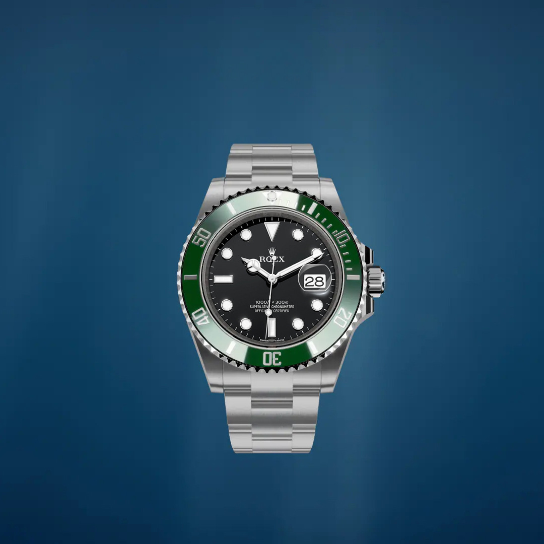 Suizo nuevo reloj de hombre, fantasma de agua verde, reloj mecánico automático impermeable, acero nocturno, reloj de mano de obra de negocios para hombres