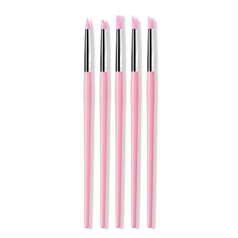 Nuevo lápiz de manicuras transfronterizas de talla de lápiz de manicuras de herramientas de manicuras conjunto de cepillo de talla puntual perforación de lápiz de manicuras de silicona