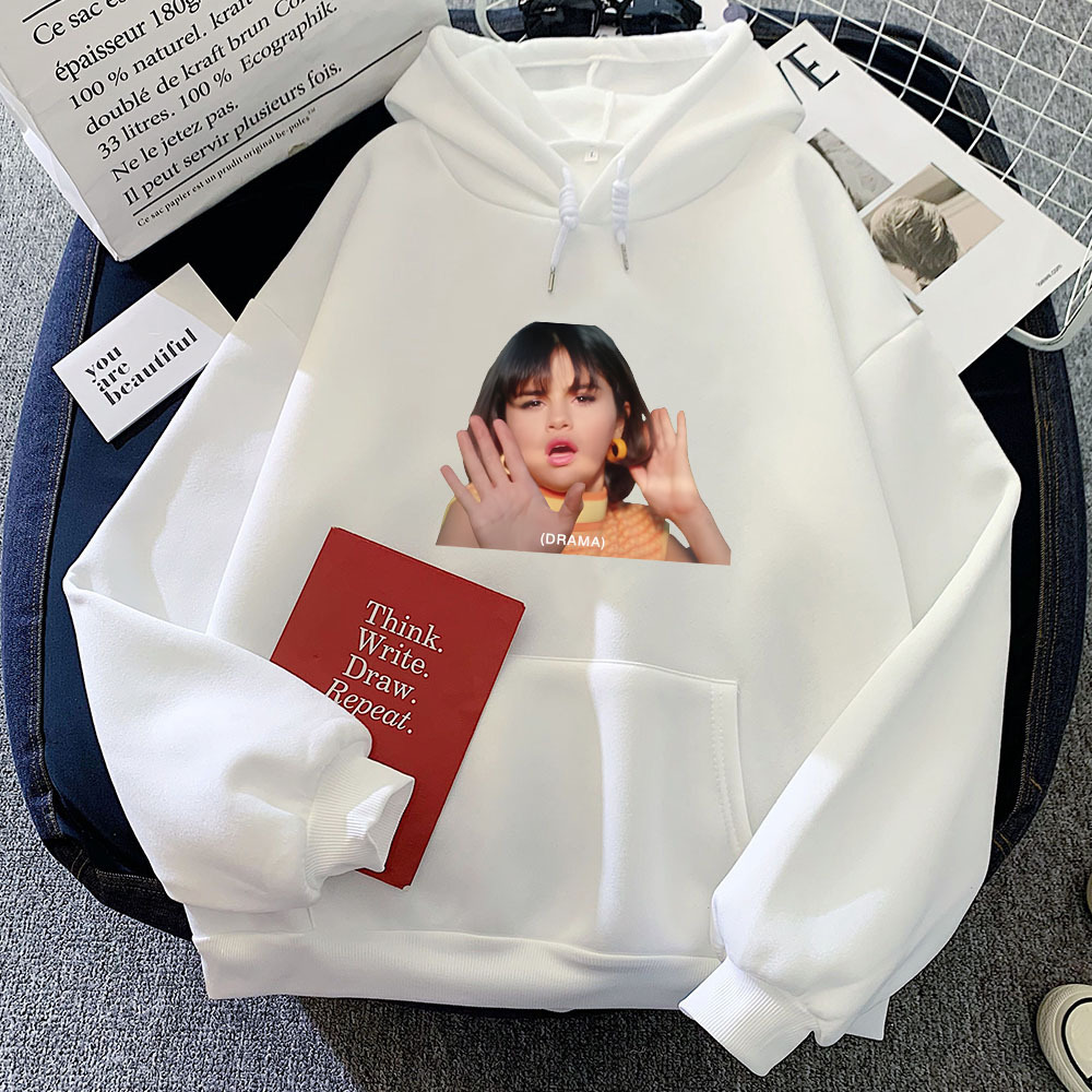 Selena Gomez Hoodie Long Sleeve Hip Hop Fleece Sweatshirts